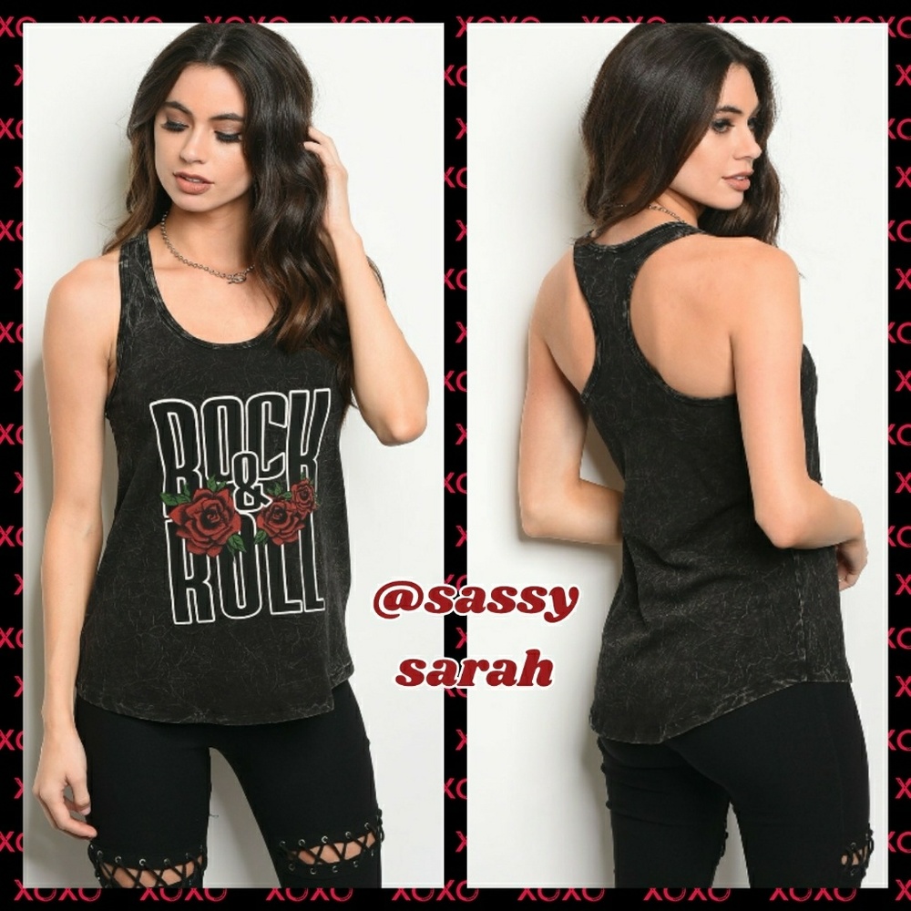 🎈🌹🎸Rock & Roll sleeveless scoop neck tank